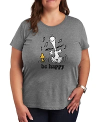 Hybrid Apparel Trendy Plus Size Snoopy Graphic T-shirt