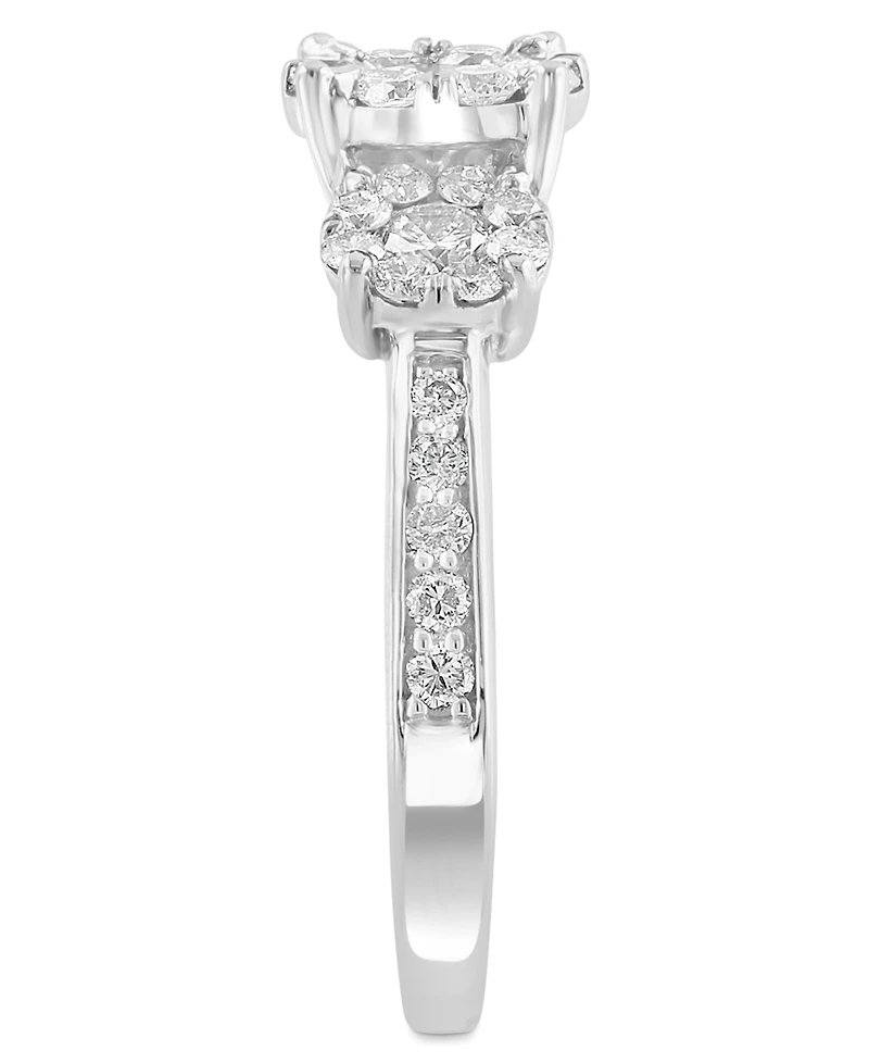 Effy Diamond Trio Cluster Ring (1-1/2 ct. t.w.) in 14k White Gold
