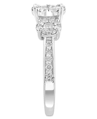 Effy Diamond Trio Cluster Ring (1-1/2 ct. t.w.) in 14k White Gold