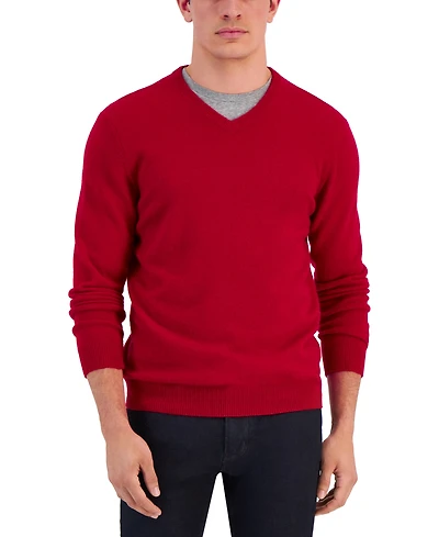 Club Room Men's 100% Cashmere V-Neck Sweater, Macy's Exclusive