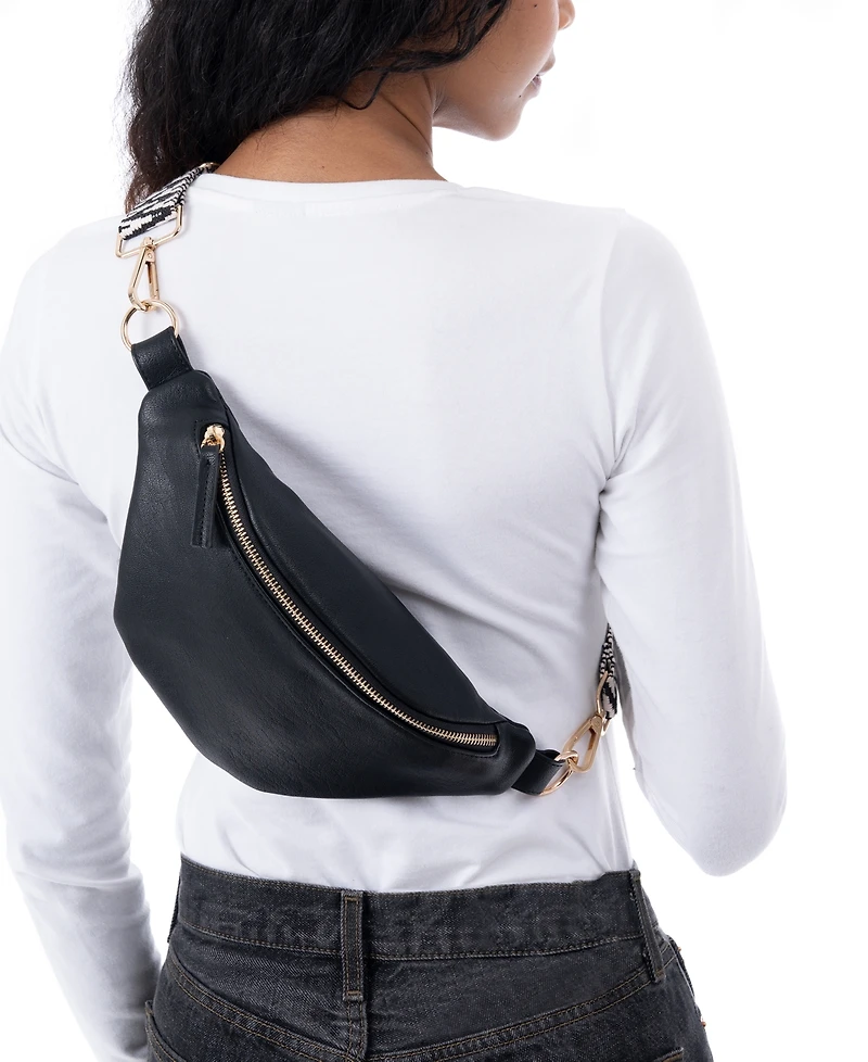 I.n.c. International Concepts Bean-Shaped Fanny Pack With Interchangeable Straps, Exclusively at Macy's