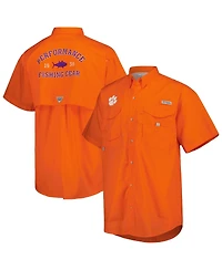 Men's Columbia Orange Clemson Tigers Bonehead Button-Up Shirt
