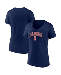 Women's Fanatics Navy Illinois Fighting Illini Evergreen Campus V-Neck T-shirt