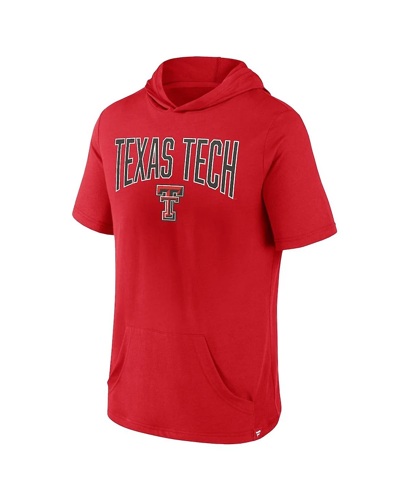 Men's Fanatics Red Texas Tech Red Raiders Outline Lower Arch Hoodie T-shirt