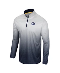 Men's Colosseum White, Navy Cal Bears Laws of Physics Quarter-Zip Windshirt