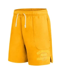 Men's Nike Gold Milwaukee Brewers Statement Ball Game Shorts