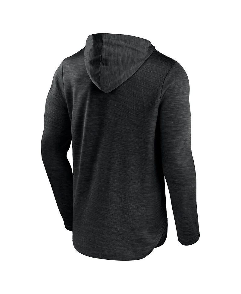 Men's Fanatics Heather Black Texas A&M Aggies Transitional Hoodie T-shirt