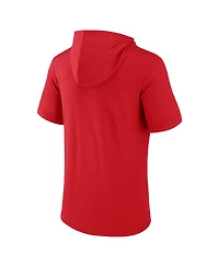 Men's Fanatics Red Wisconsin Badgers Outline Lower Arch Hoodie T-shirt