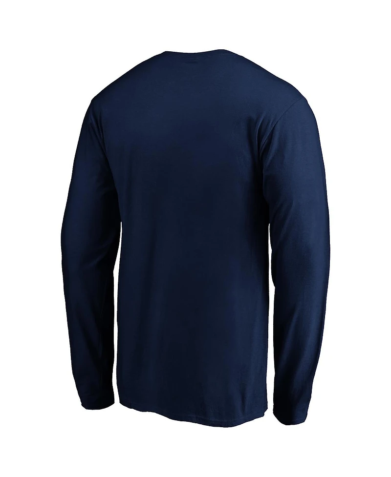 Men's Fanatics College Navy Seattle Seahawks Big and Tall Primary Team Logo Long Sleeve T-shirt