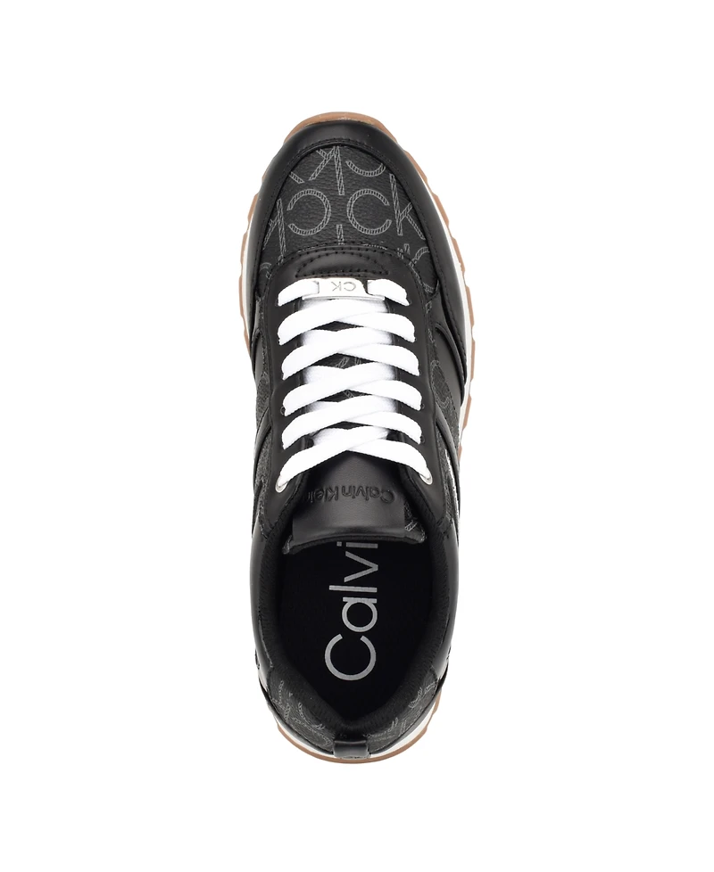 Calvin Klein Women's Carlla Round Toe Lace-up Sneakers