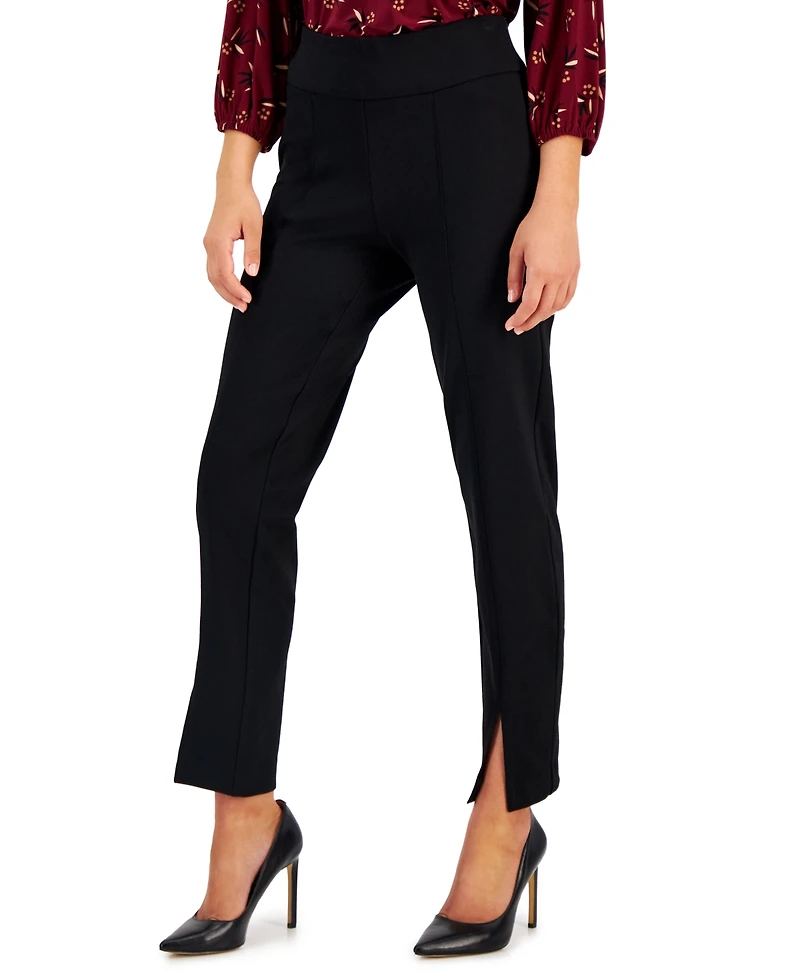 Ak Anne Klein Women's Slim Compression Ankle Pants