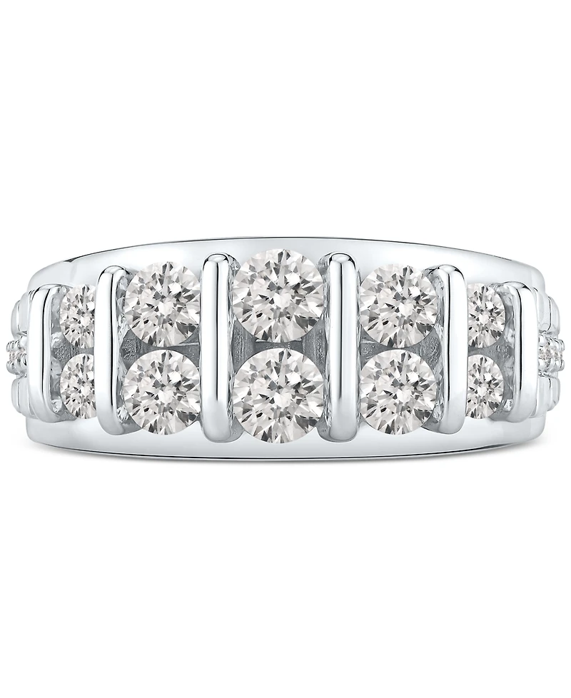 Men's Diamond Graduated Column Band (2 ct. t.w.) in 10k White Gold