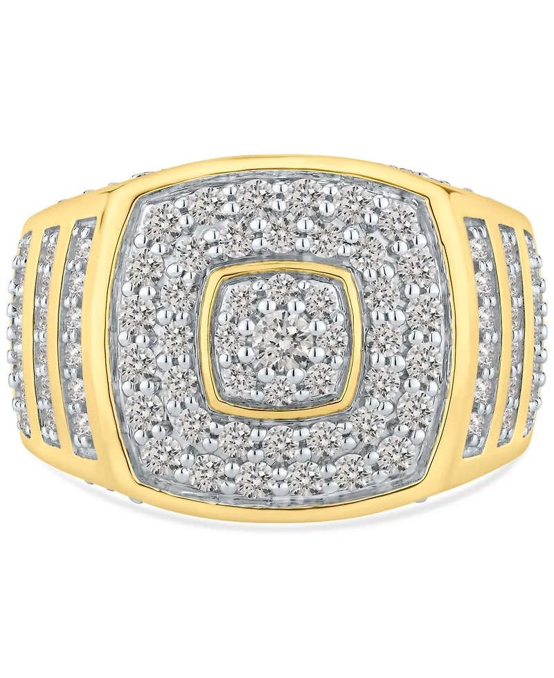 Men's Diamond Multi-Cluster Statement Ring (2 ct. t.w.) in 10k Gold