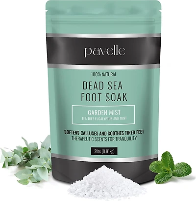 Pavelle Foot Salts for Foot Bath, Dead Sea Salt Spa, Garden Mist