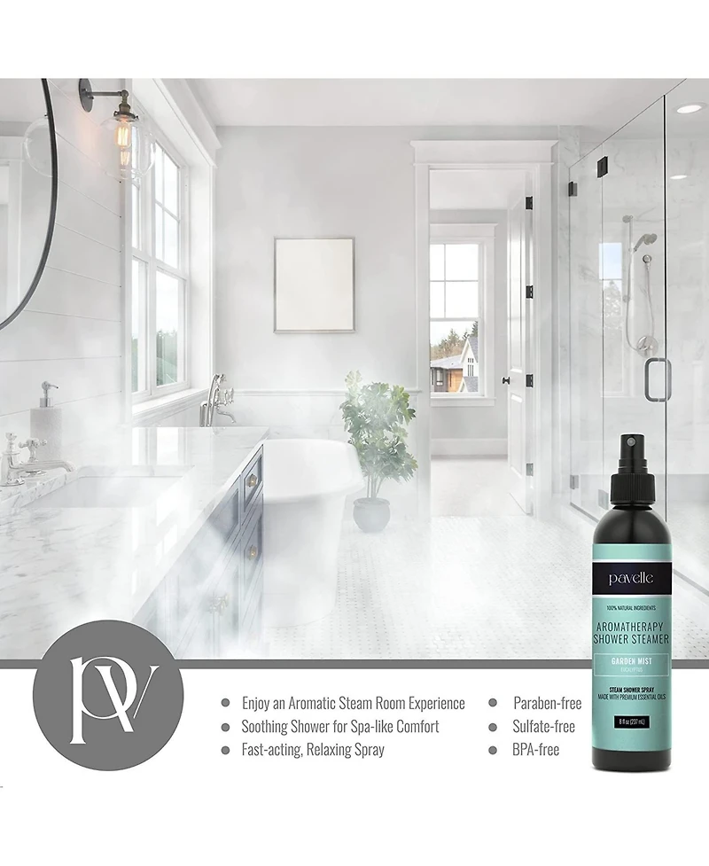 Pavelle Shower Spray Aromatherapy, Eucalyptus Essential Oil Mist