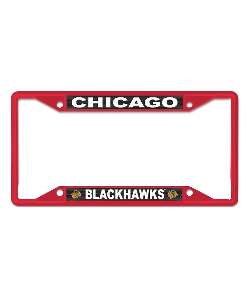 Wincraft Chicago Blackhawks Chrome Colored License Plate Frame