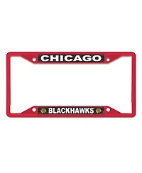 Wincraft Chicago Blackhawks Chrome Colored License Plate Frame