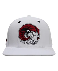 Men's Pro Standard White Winston Salem Rams Mascot Evergreen Wool Snapback Hat
