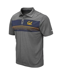 Men's Colosseum Heathered Charcoal Cal Bears Smithers Polo Shirt