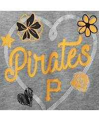 Infant Boys and Girls Black, Gold, Gray Pittsburgh Pirates Batter Up 3-Pack Bodysuit Set