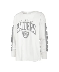 Women's '47 Brand White Las Vegas Raiders Statement Long Sleeve T-shirt