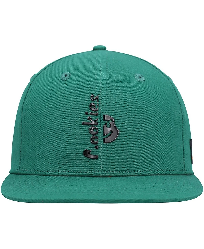 Men's Cookies Green Searchlight Snapback Hat