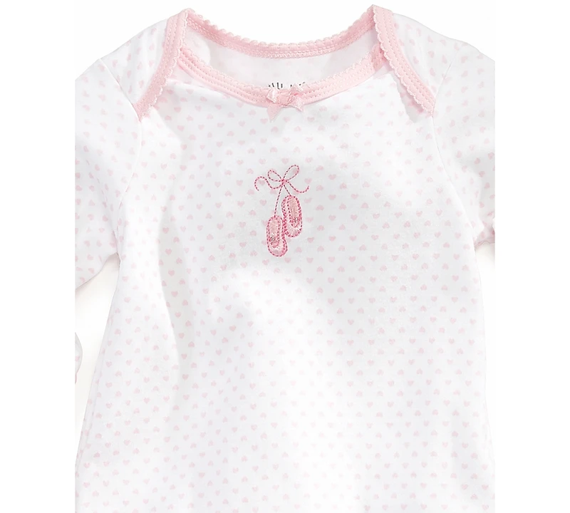 Little Me Baby Girls Ballet Hearts Gown and Beanie Set