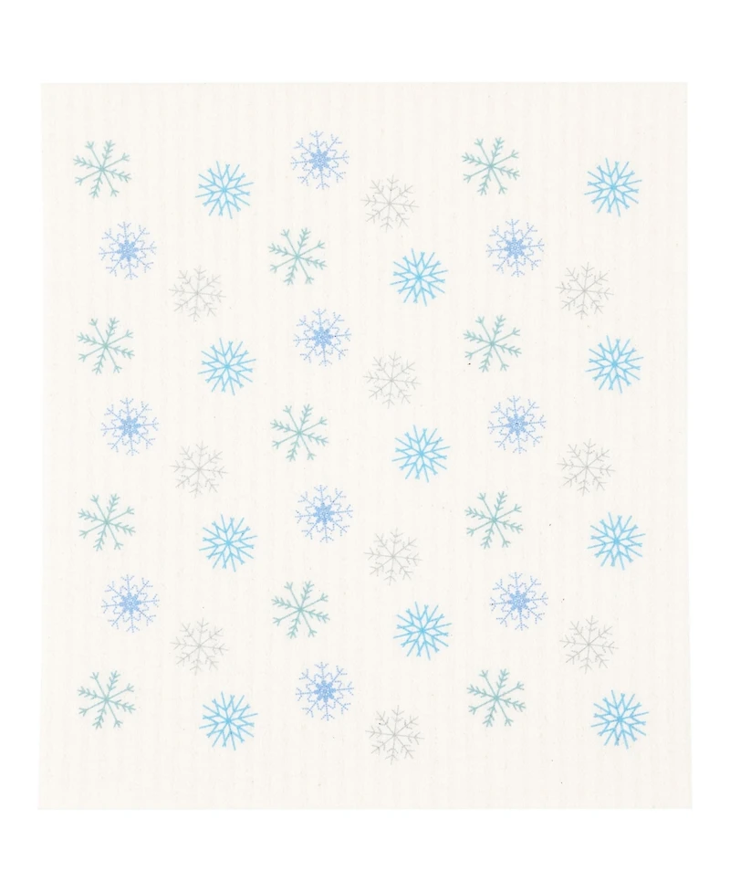 Kaf Home Swedish Dish Cloths, Snowflakes, Set of 4