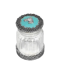 2028 Enamel Glass Horse Head Button Jar