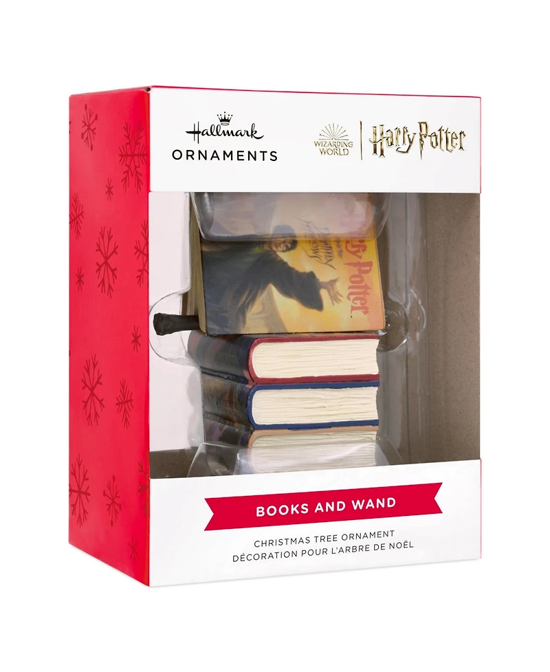 Hallmark Christmas Ornament Harry Potter Stacked Books and Wand
