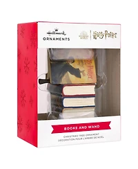 Hallmark Christmas Ornament Harry Potter Stacked Books and Wand
