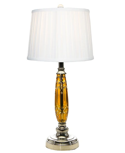 Dale Tiffany Glossy Amber Lead Crystal Table Lamp