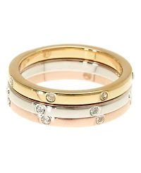 Adornia Three Band Dotted Eternity Set, 3 Pieces