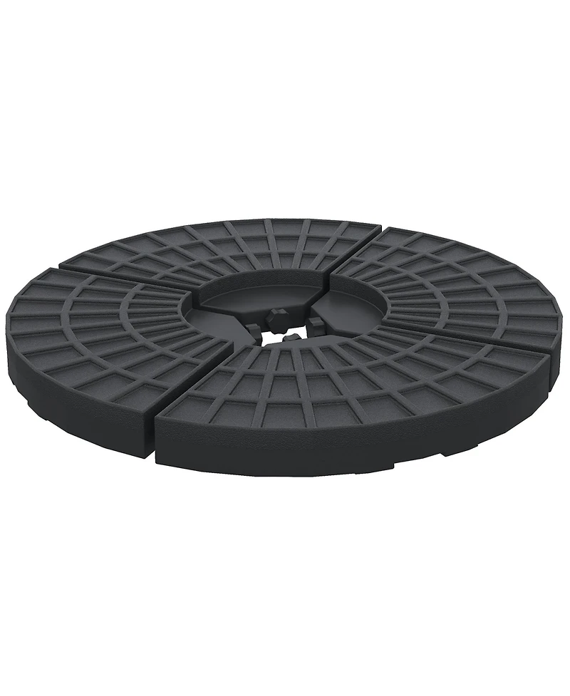 Outsunny Patio Umbrella Base, 4 Pieces Outdoor Umbrella Weights,
