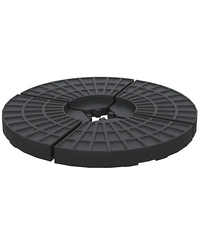 Outsunny Patio Umbrella Base, 4 Pieces Outdoor Umbrella Weights,