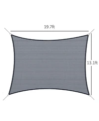 20' x 13' Recgle Outdoor Patio Portable Shade Canopy Sun Sail