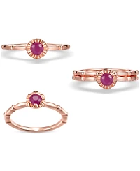 2-Pc. Set Ruby Bridal Set (1/3 ct. t.w.) in 14k Gold-Plated Sterling Silver (Also in Emerald & Sapphire)