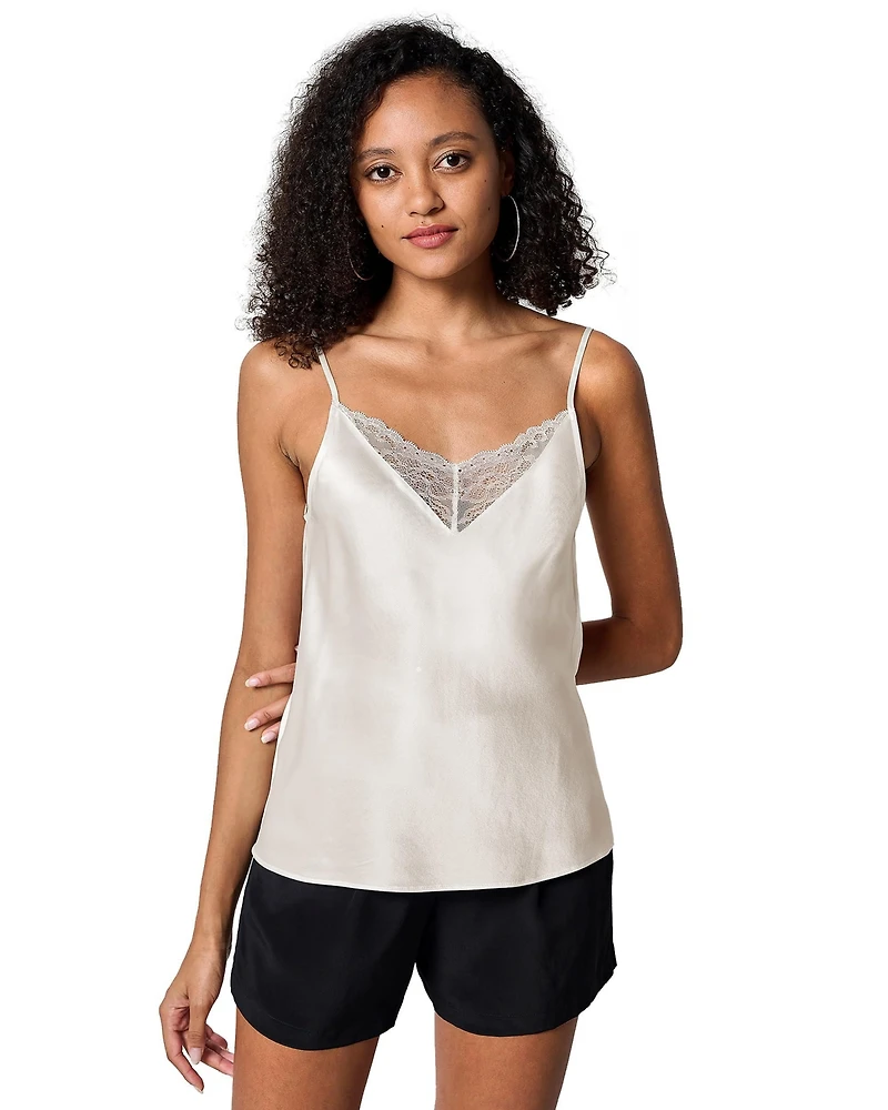 Lilysilk Women's V Neck Lace Silk Camisole