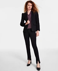 CeCe Women's Puff-Shoulder Open Front Long Sleeve Blazer