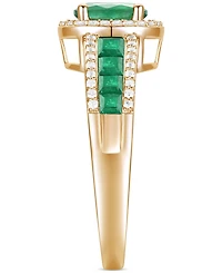 Ruby (1-3/4 ct. t.w.) and Diamond (1/4 Ring 14k White Gold (Also Emerald Sapphire)