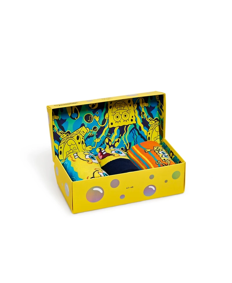 Happy Socks Sponge Bob Socks Gift Box, Pack of 3