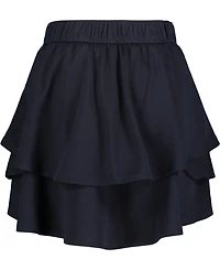 Nautica Big Girls Uniform Pindot Mesh Ruffle Scooter Skorts