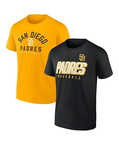 Men's Fanatics Black, Gold San Diego Padres Player Pack T-shirt Combo Set
