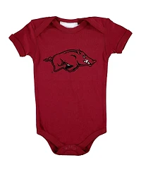Infant Boys and Girls Cardinal Arkansas Razorbacks Big Logo Bodysuit