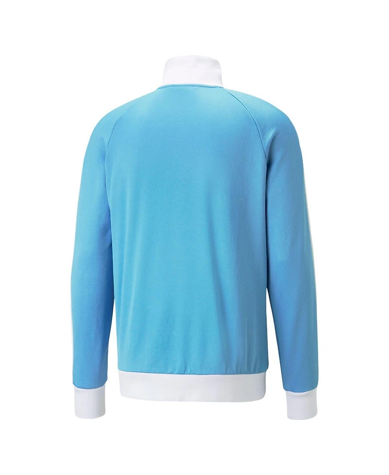 Men's Puma Sky Blue Manchester City ftblHeritage T7 Raglan Full-Zip Track Jacket