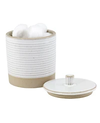 Avanti Drift Lines Textured Ribbed Ceramic Covered Jar