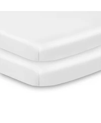 Halo Dream Inc. All-in-One Fitted Sheet & Waterproof Cover for 38" x 24" Mini Crib Mattress (2-Pack)