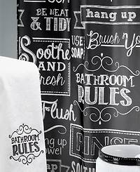 Avanti Chalk It Up Vintage Inspired Printed Shower Curtain, 72" x 72"