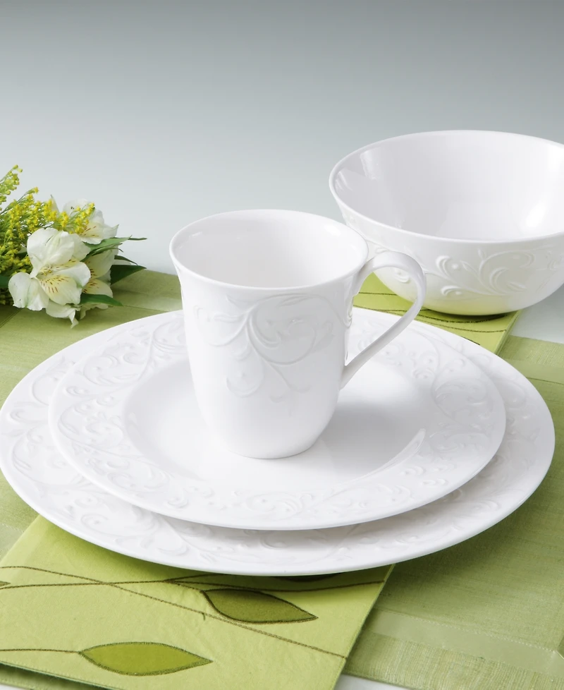 Lenox Opal Innocence Carved Dinner Plates, Set of 4