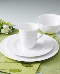 Lenox Opal Innocence Carved Dinner Plates, Set of 4
